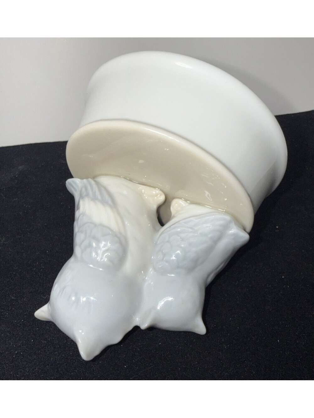 0047- Vintage Otagiri Porcelain Grey Owls Music Box "Close To You" Japan 1980s - Picture 11 of 14